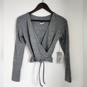 Grey Wrap Sweater